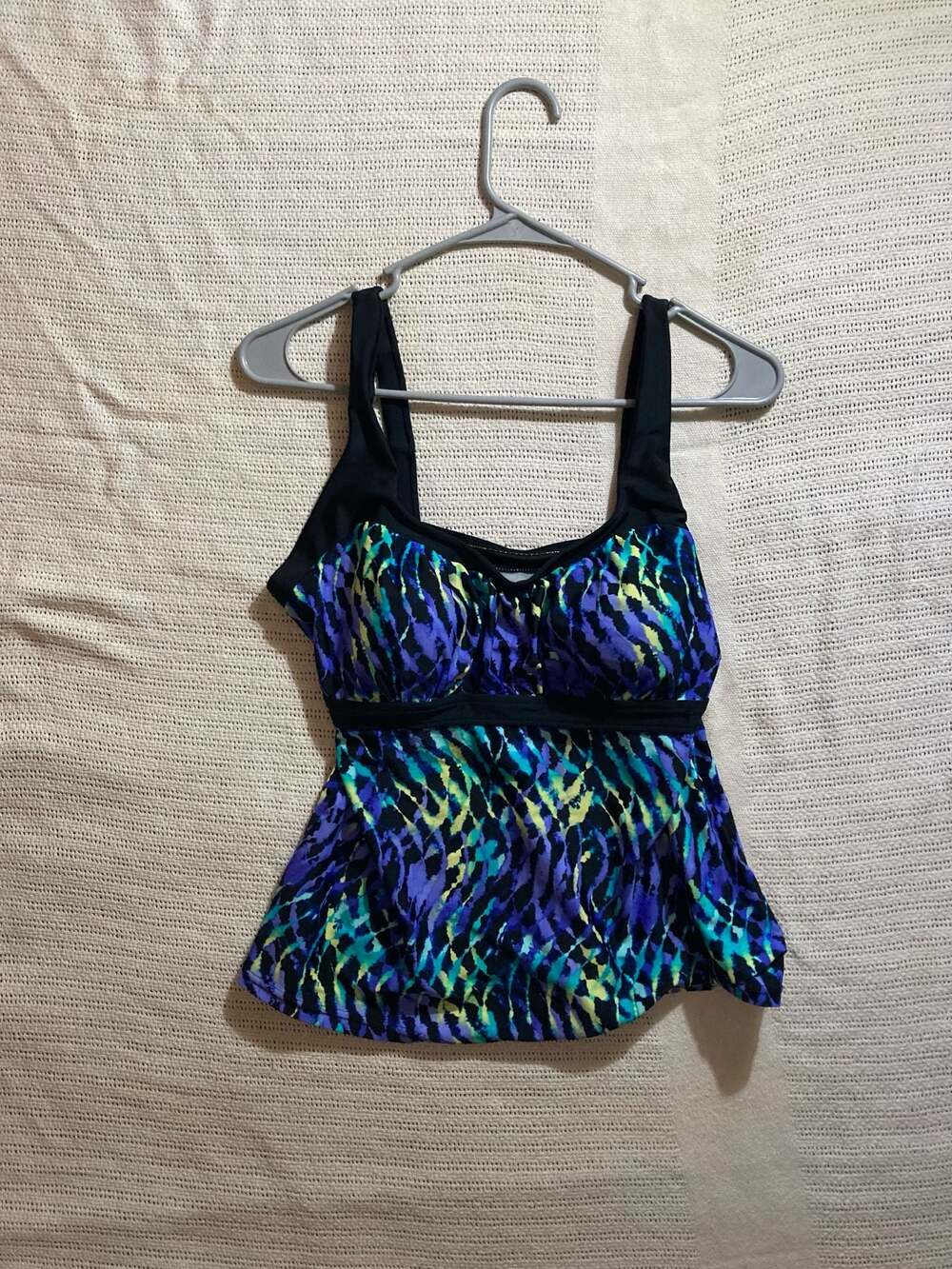 ZeroXposur Swimwear Tankini Top Size XL 16 Animal Print